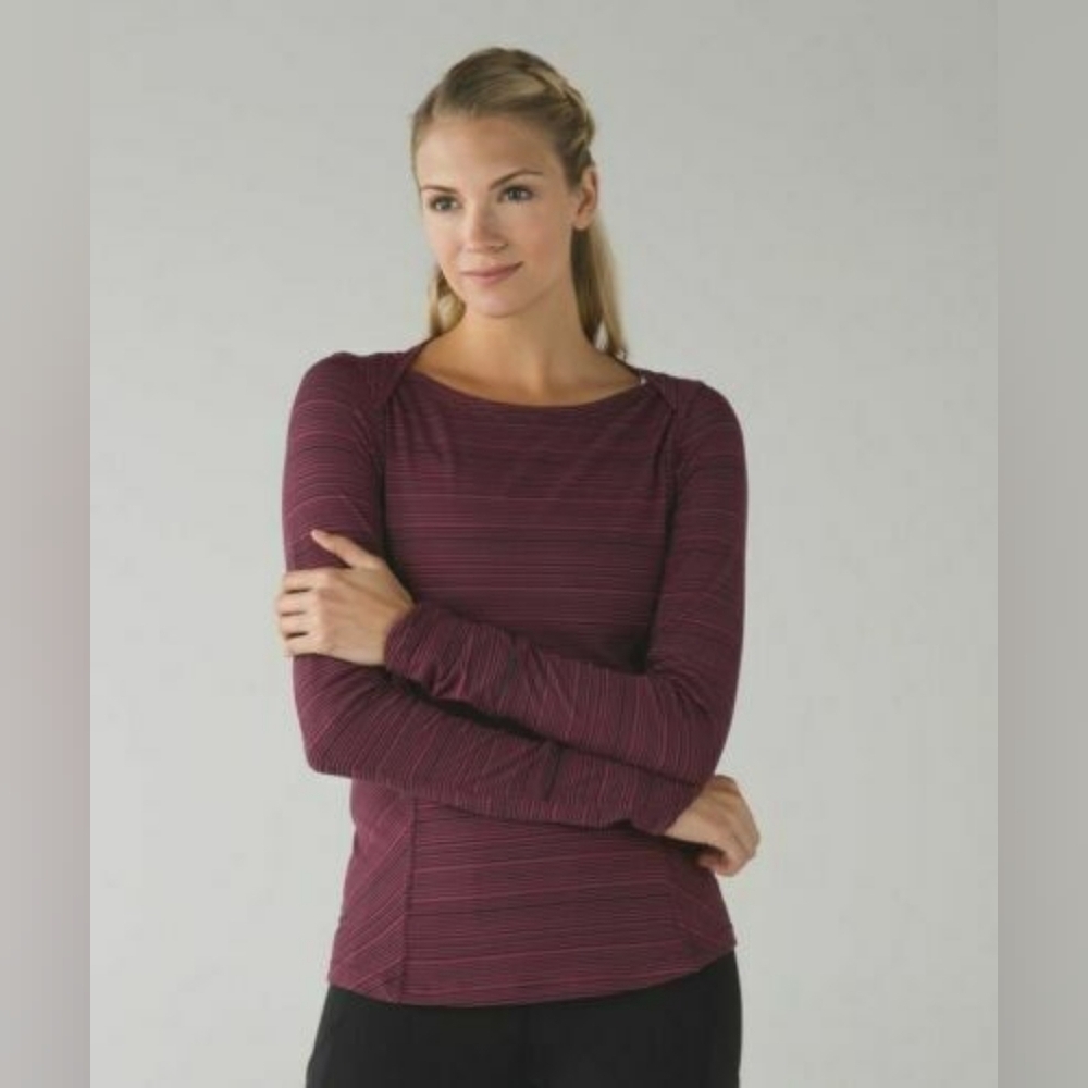 Lululemon - Kanto Catch Me Strong Long Sleeve Shirt In Plum
